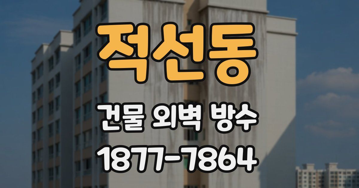 적선동 건물 외벽 방수