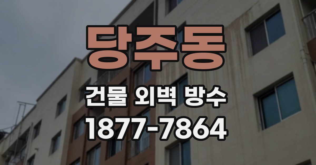 당주동 건물 외벽 방수