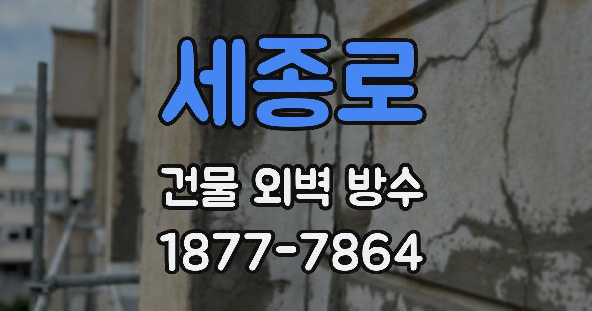 세종로 건물 외벽 방수