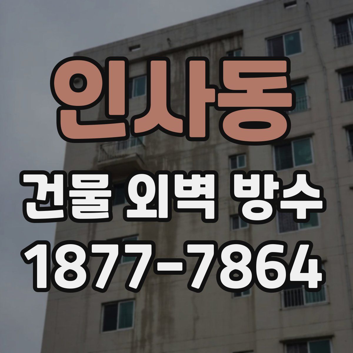 인사동 건물 외벽 방수