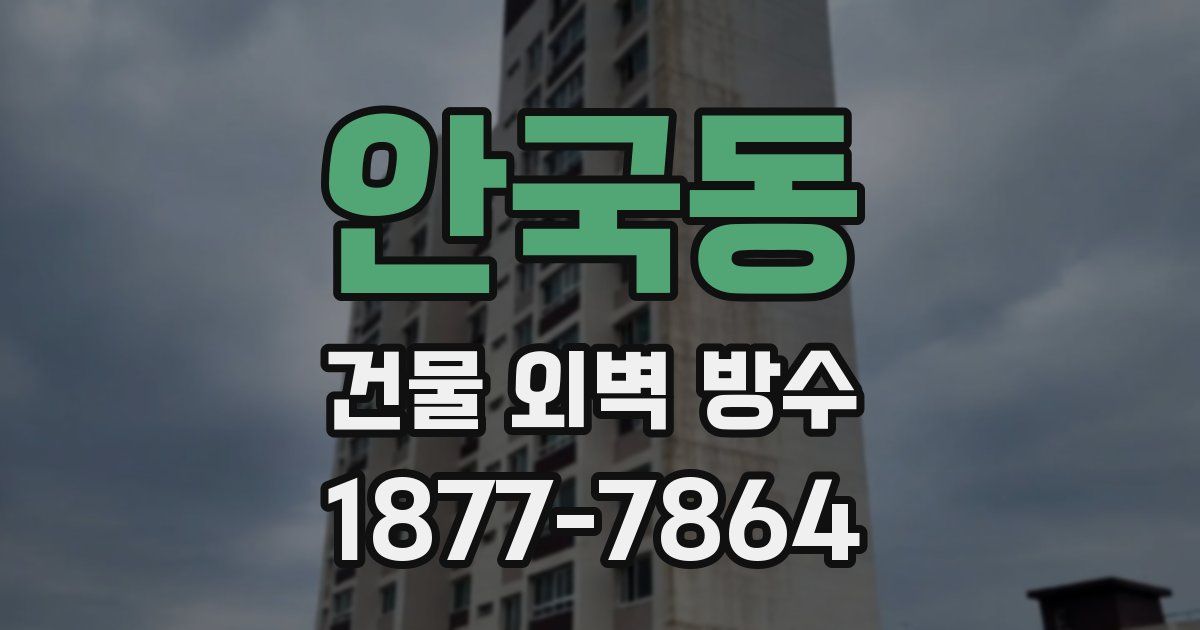 안국동 건물 외벽 방수