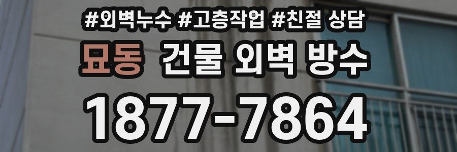 묘동 건물 외벽 방수