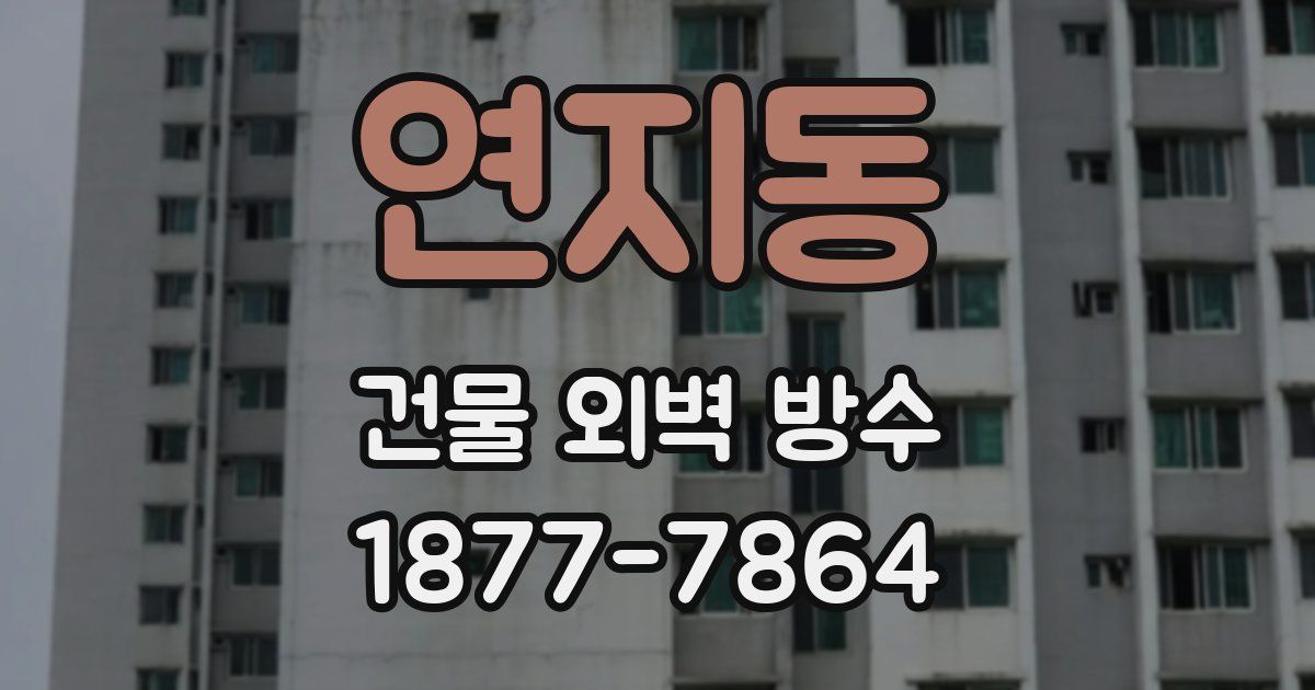연지동 건물 외벽 방수