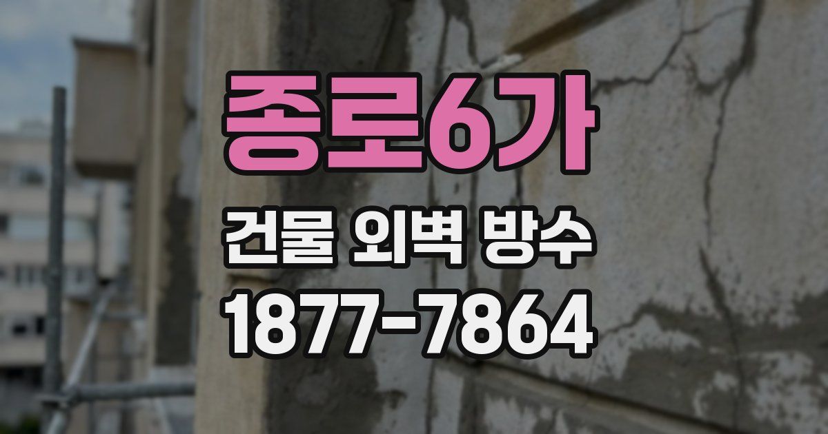 종로6가 건물 외벽 방수