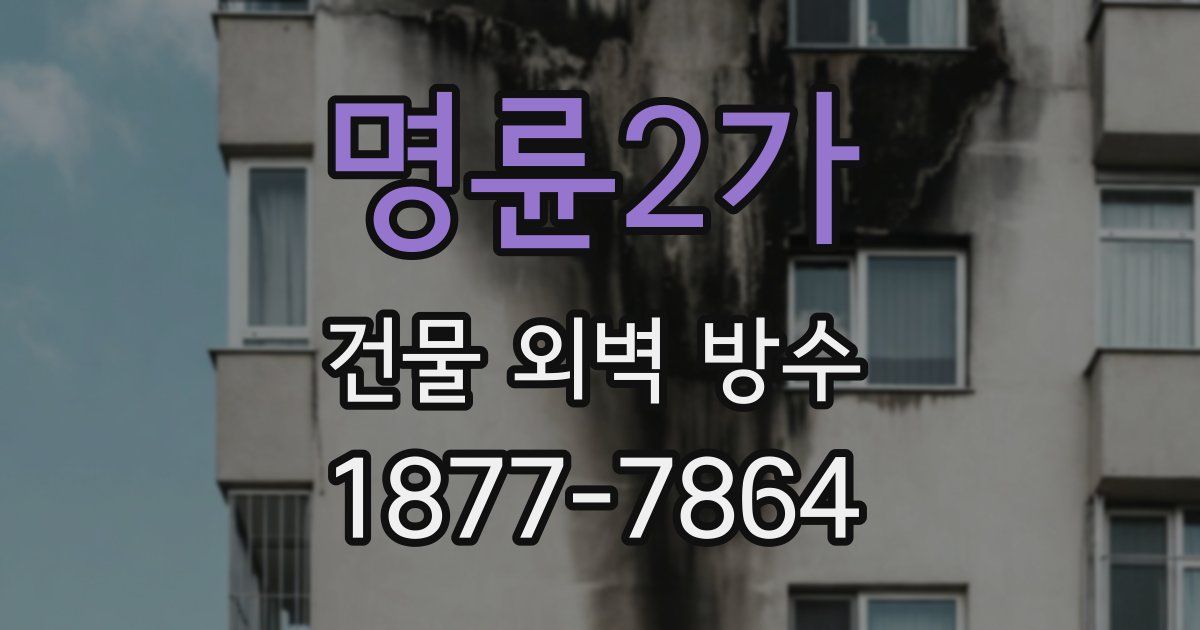 명륜2가 건물 외벽 방수
