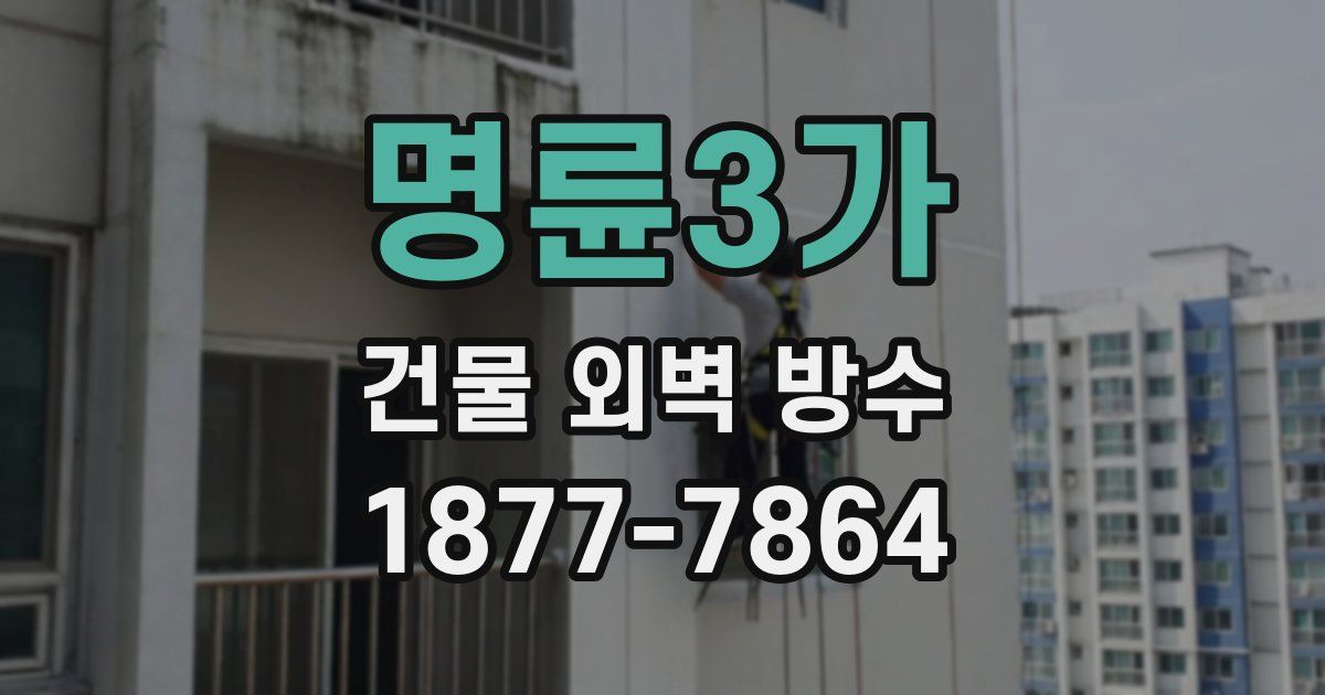 명륜3가 건물 외벽 방수