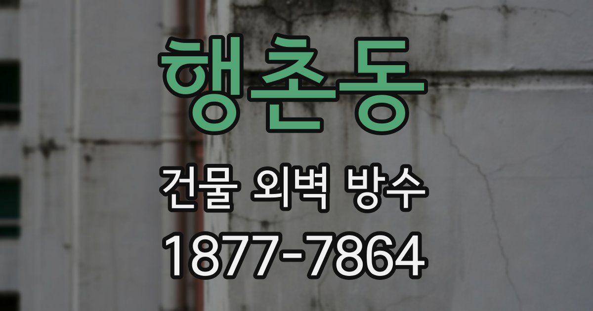 행촌동 건물 외벽 방수