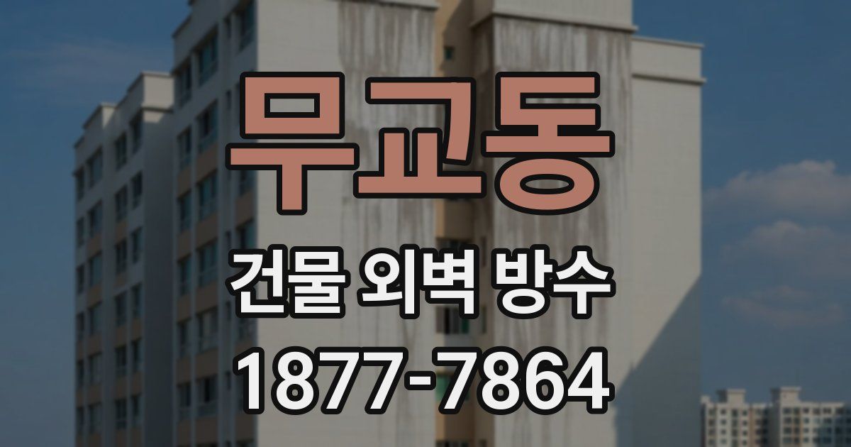 무교동 건물 외벽 방수
