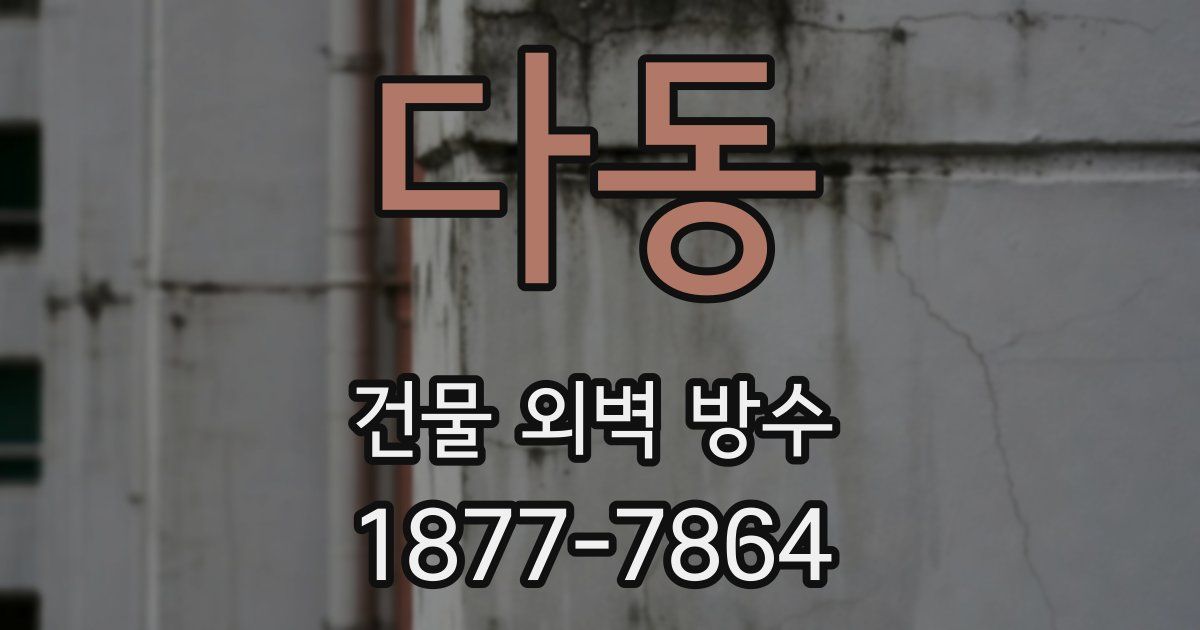 다동 건물 외벽 방수