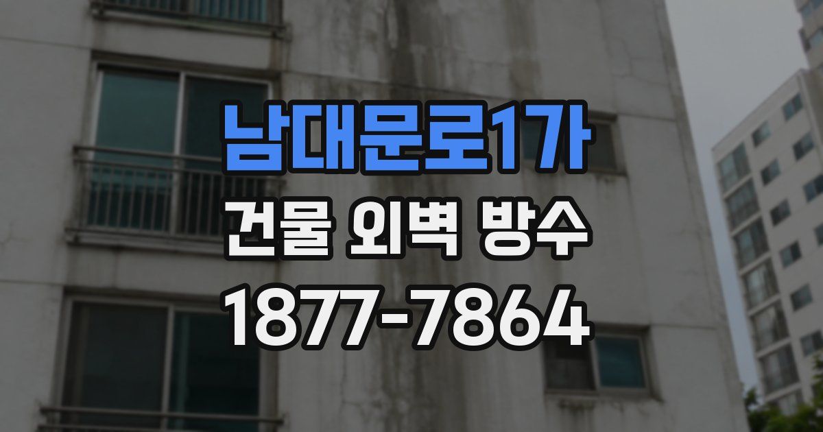 남대문로1가 건물 외벽 방수