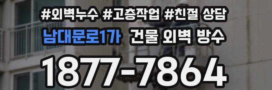 남대문로1가 건물 외벽 방수