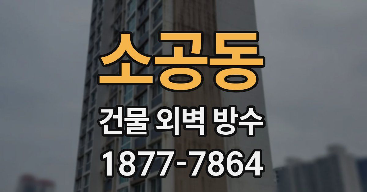 소공동 건물 외벽 방수