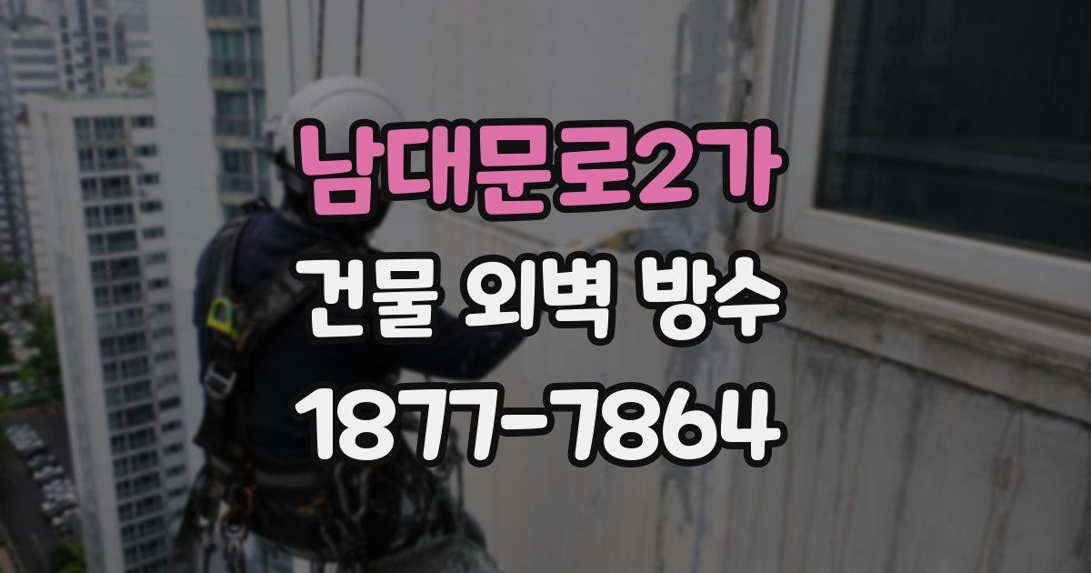 남대문로2가 건물 외벽 방수