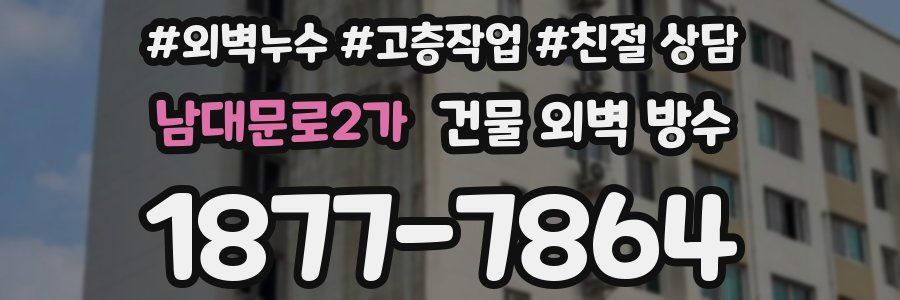 남대문로2가 건물 외벽 방수