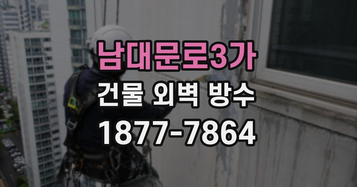 남대문로3가 건물 외벽 방수