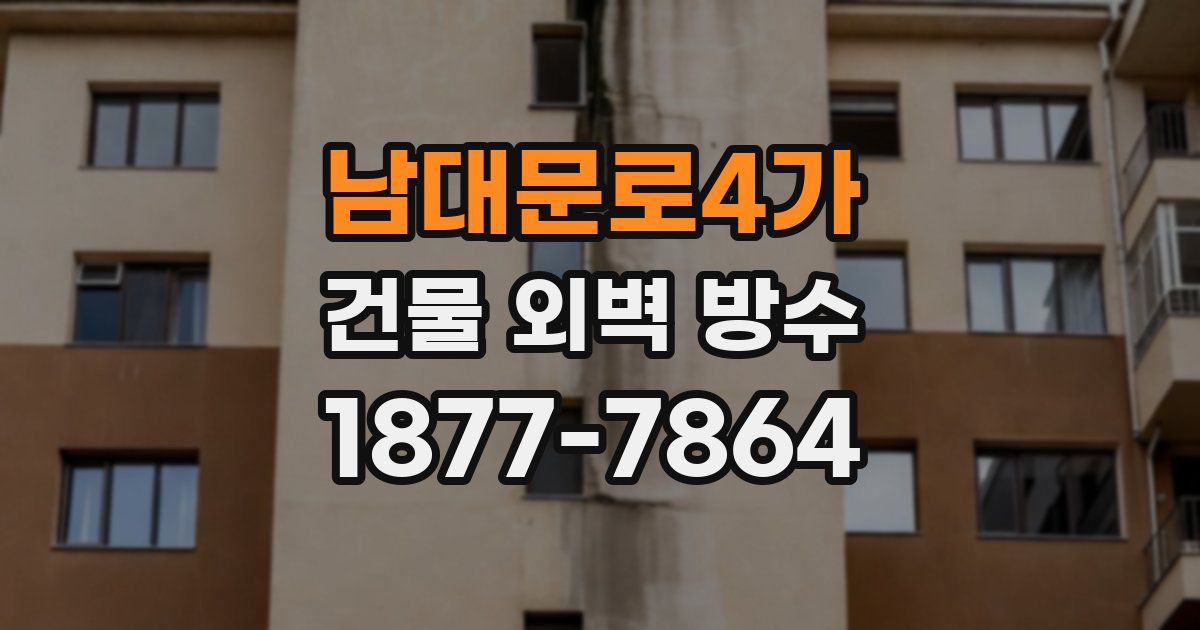 남대문로4가 건물 외벽 방수