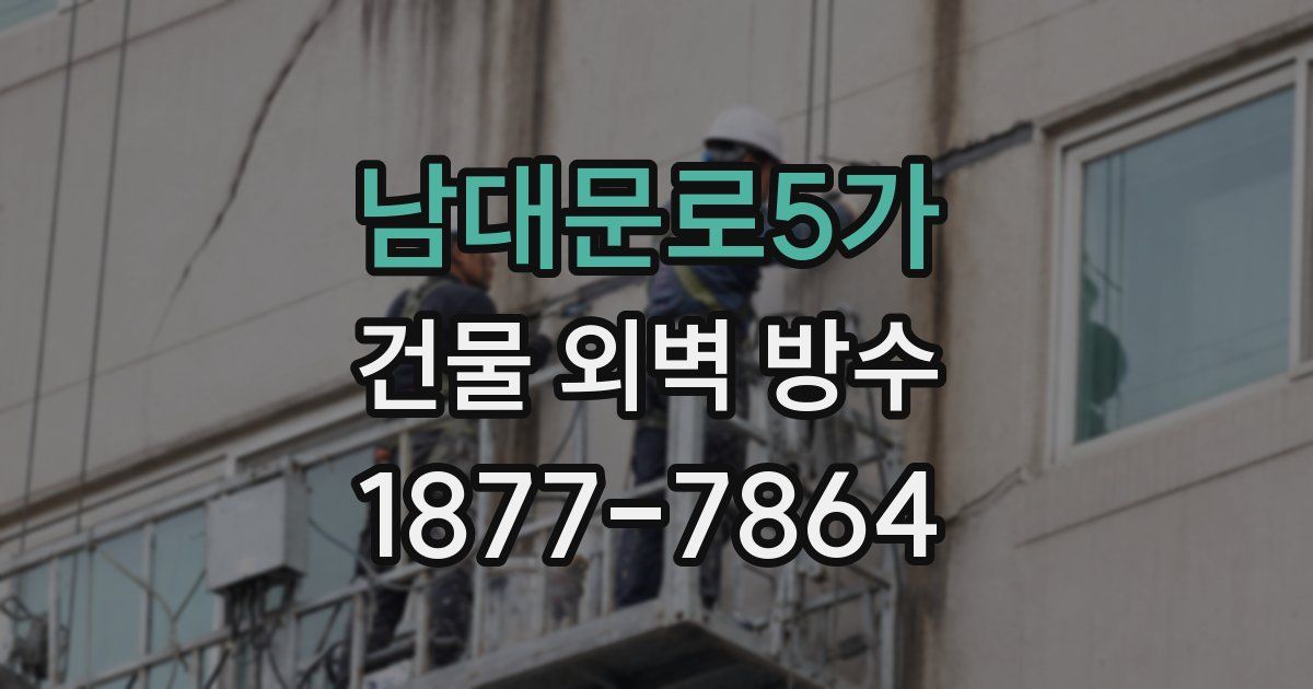 남대문로5가 건물 외벽 방수