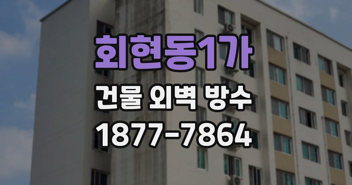 회현동1가 건물 외벽 방수