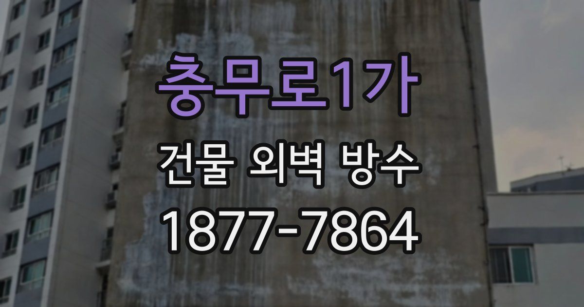 충무로1가 건물 외벽 방수