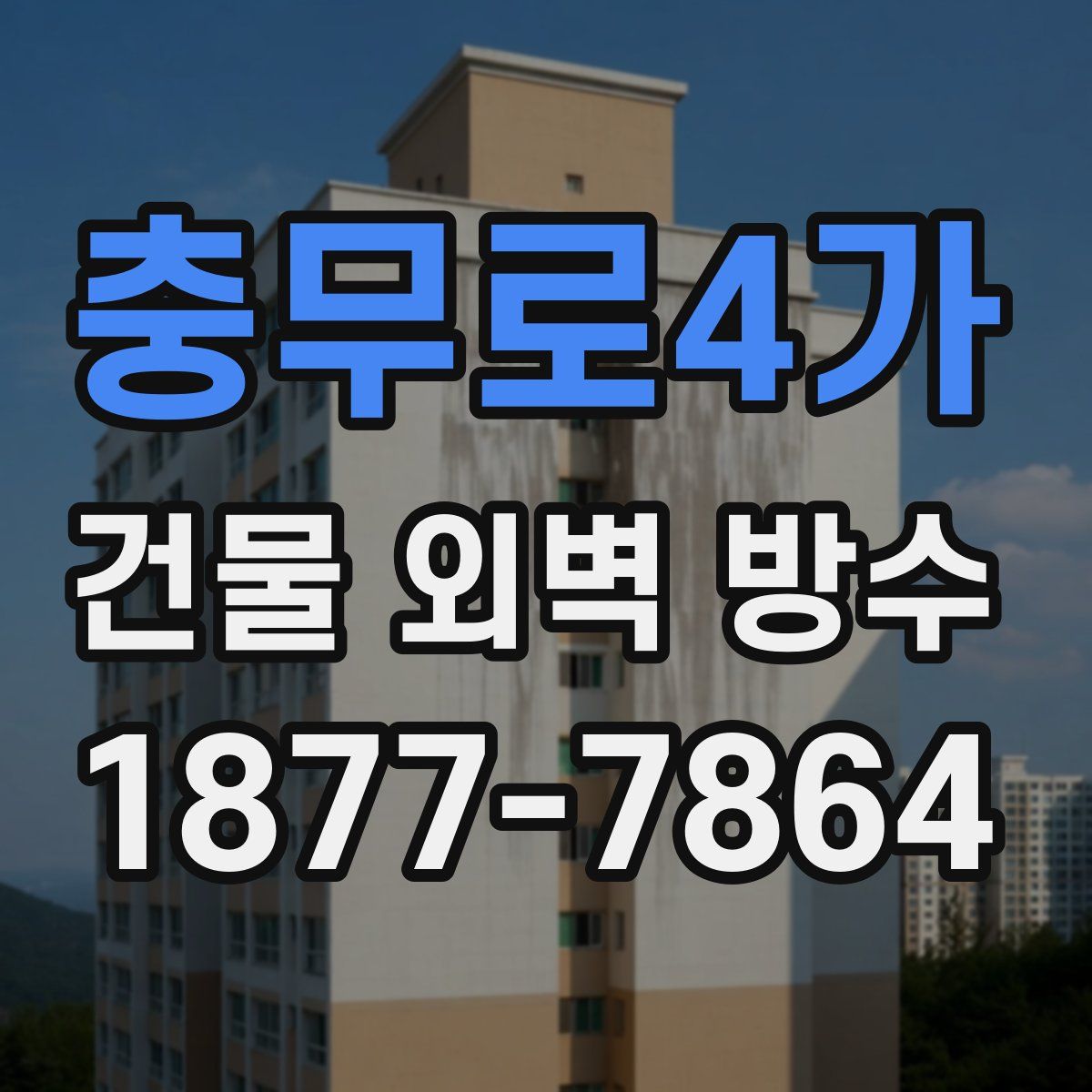충무로4가 건물 외벽 방수