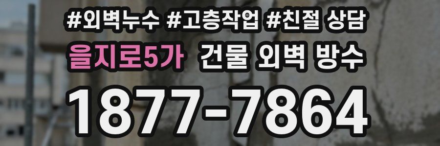 을지로5가 건물 외벽 방수