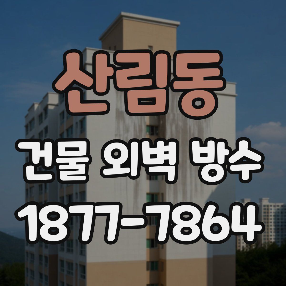 산림동 건물 외벽 방수