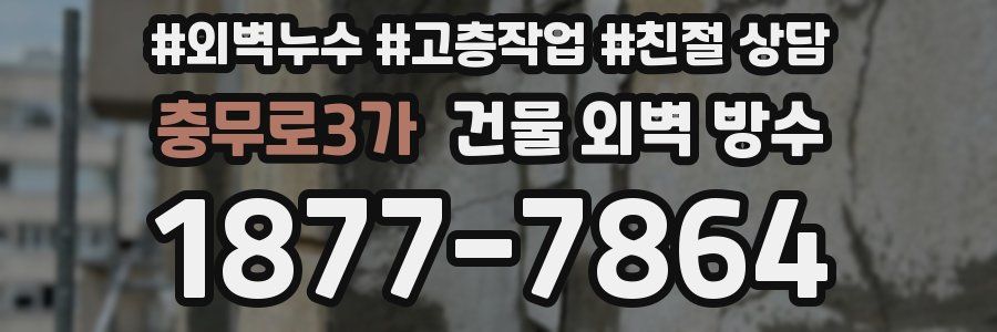 충무로3가 건물 외벽 방수