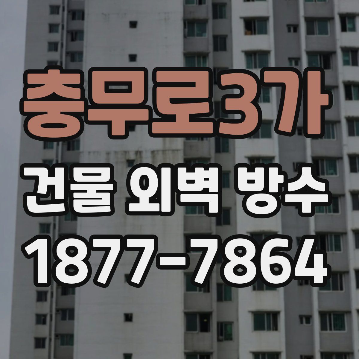 충무로3가 건물 외벽 방수