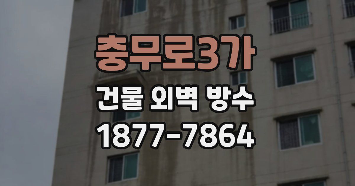 충무로3가 건물 외벽 방수