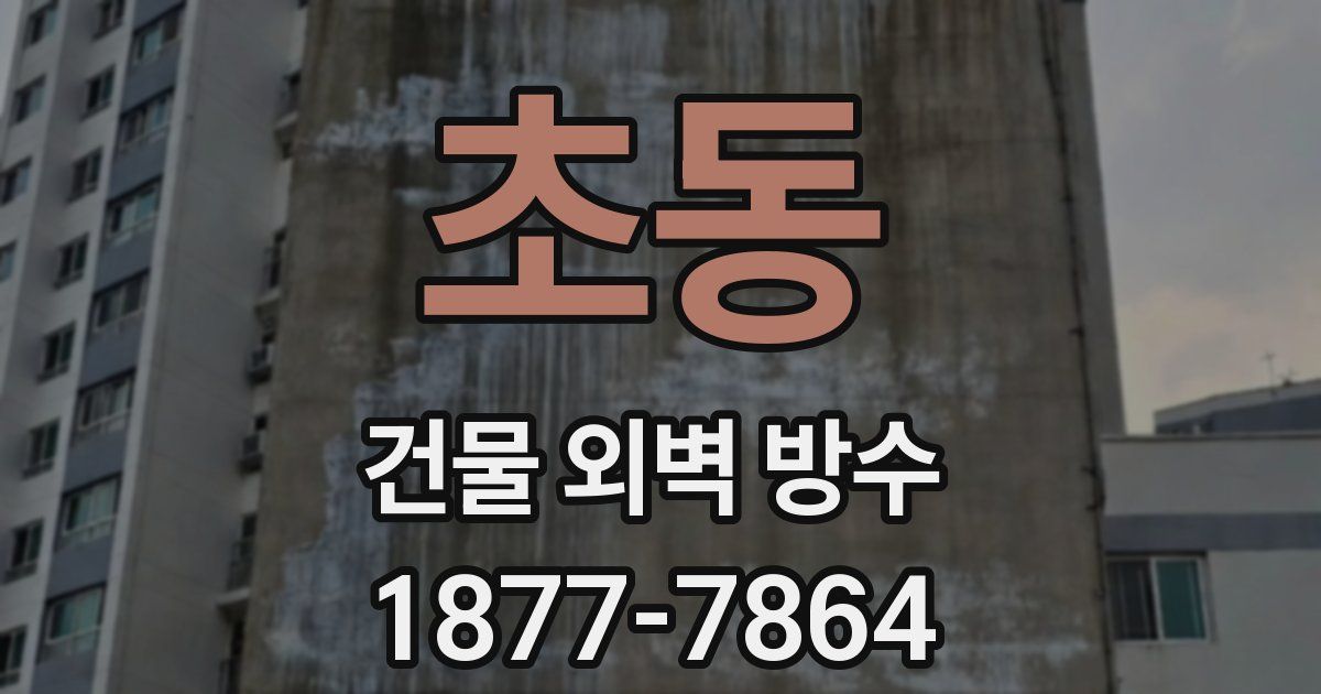 초동 건물 외벽 방수