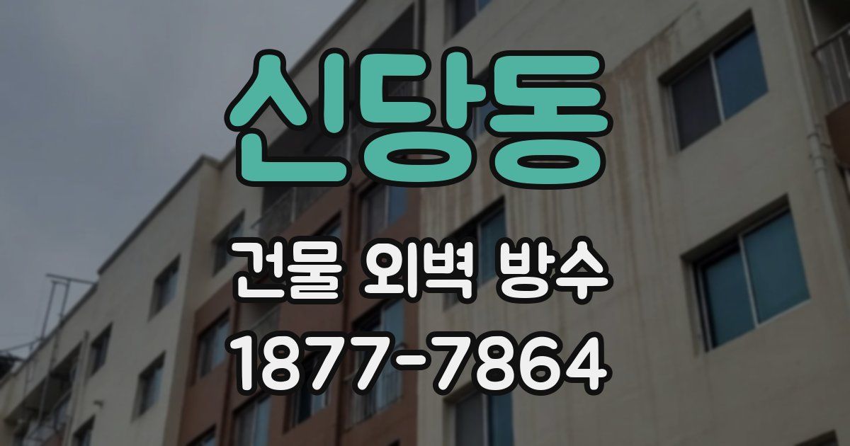 신당동 건물 외벽 방수