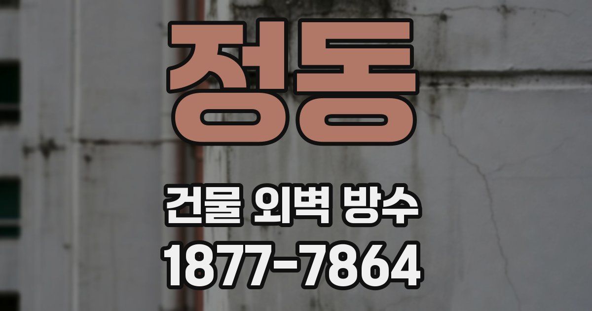 정동 건물 외벽 방수