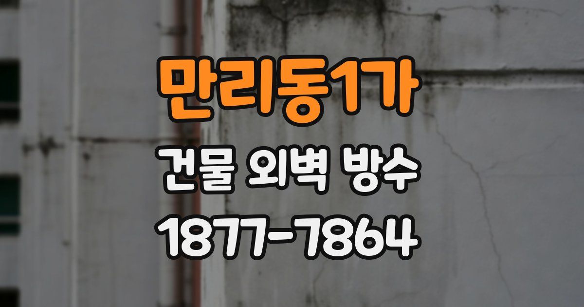 만리동1가 건물 외벽 방수