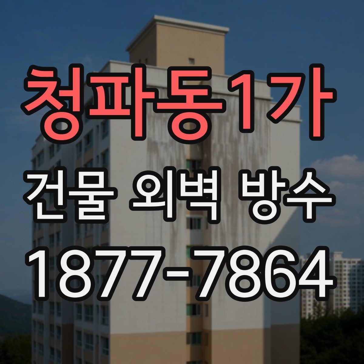 청파동1가 건물 외벽 방수