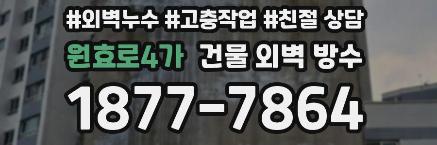 원효로4가 건물 외벽 방수