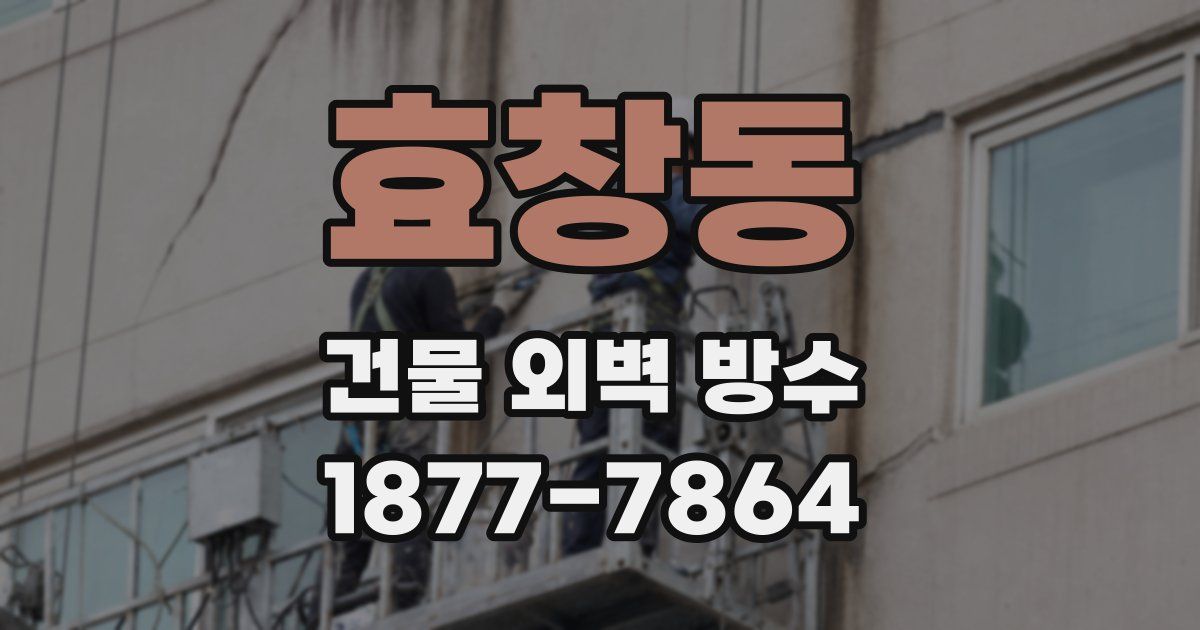 효창동 건물 외벽 방수