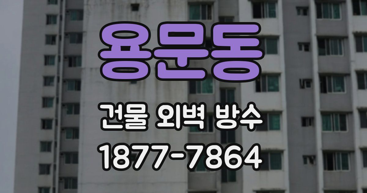용문동 건물 외벽 방수