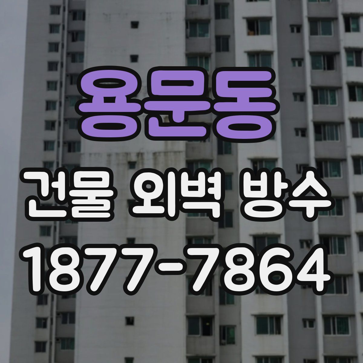 용문동 건물 외벽 방수