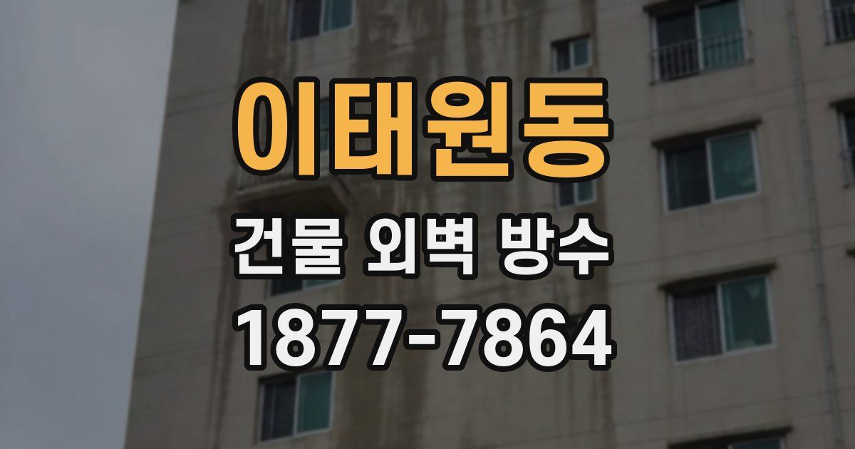 이태원동 건물 외벽 방수