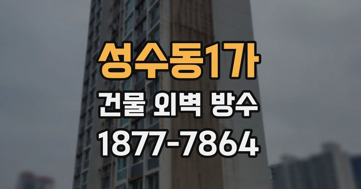 성수동1가 건물 외벽 방수
