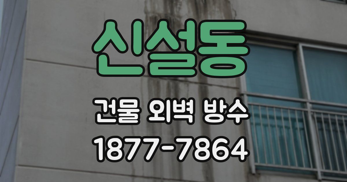 신설동 건물 외벽 방수