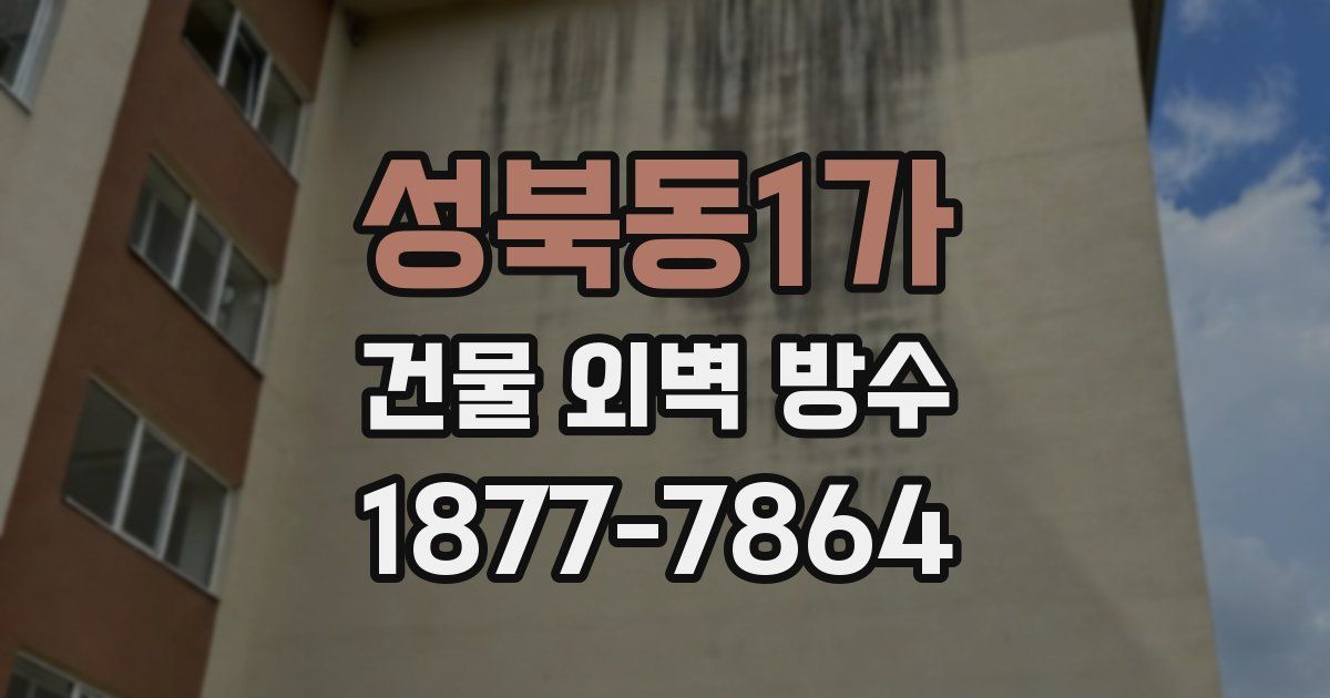 성북동1가 건물 외벽 방수