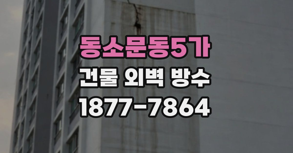 동소문동5가 건물 외벽 방수