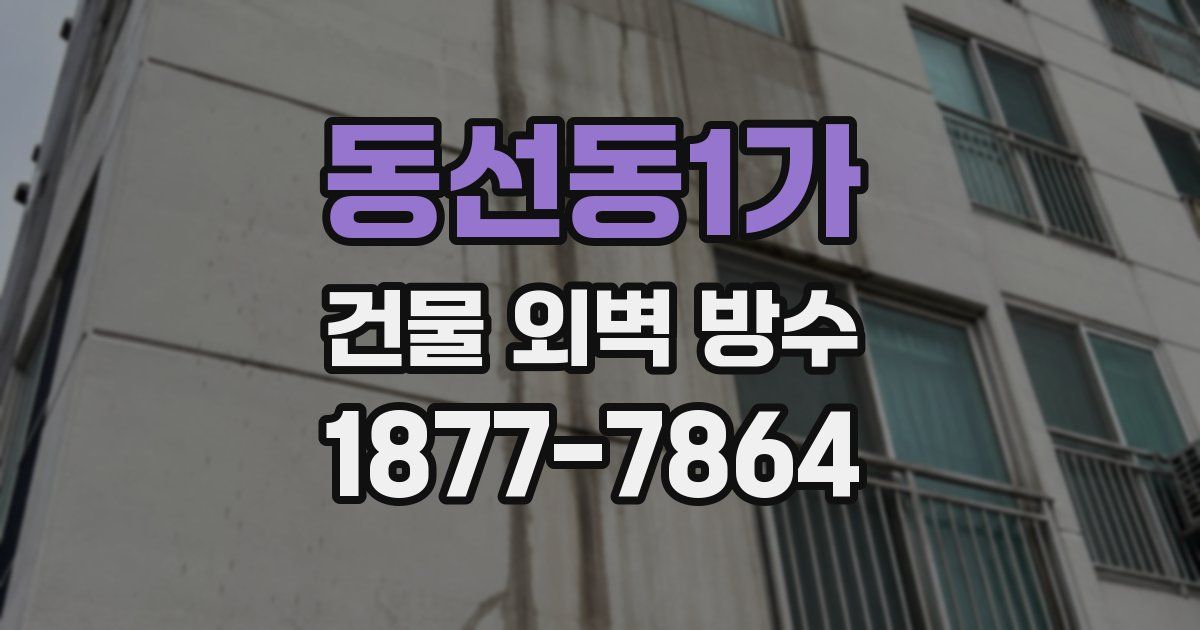 동선동1가 건물 외벽 방수