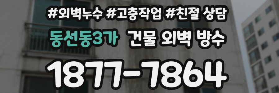 동선동3가 건물 외벽 방수