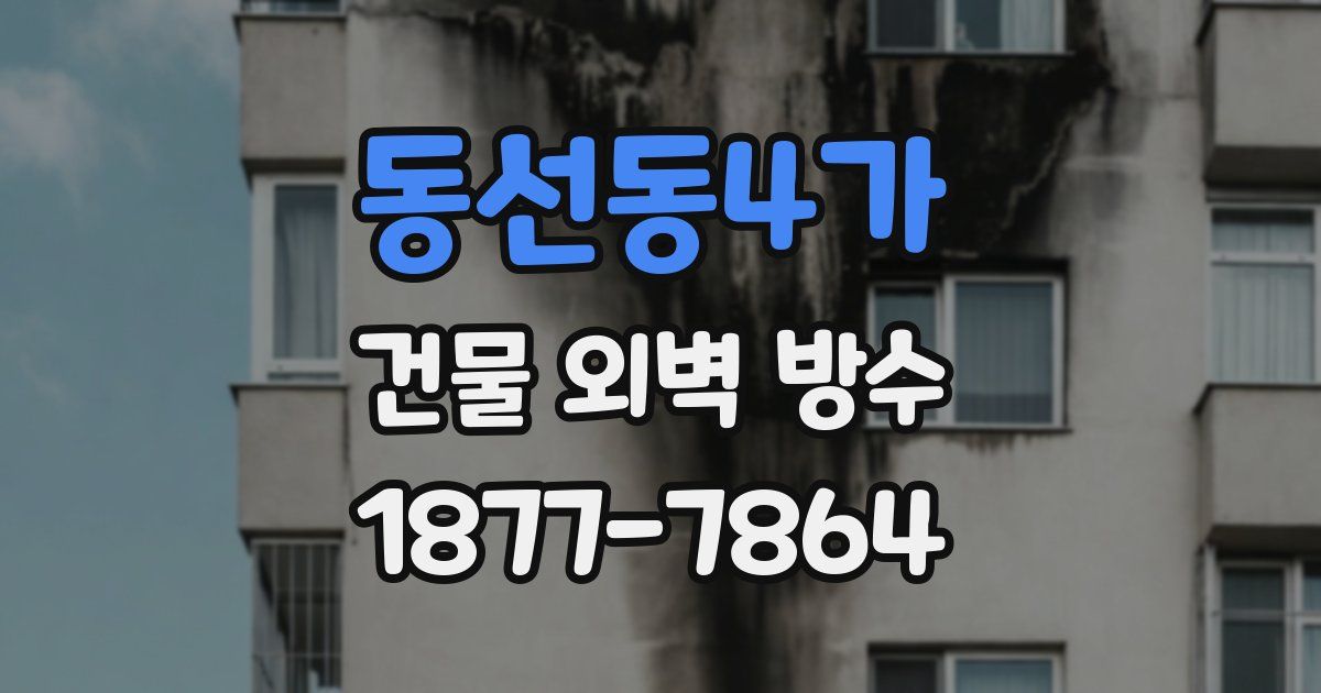 동선동4가 건물 외벽 방수