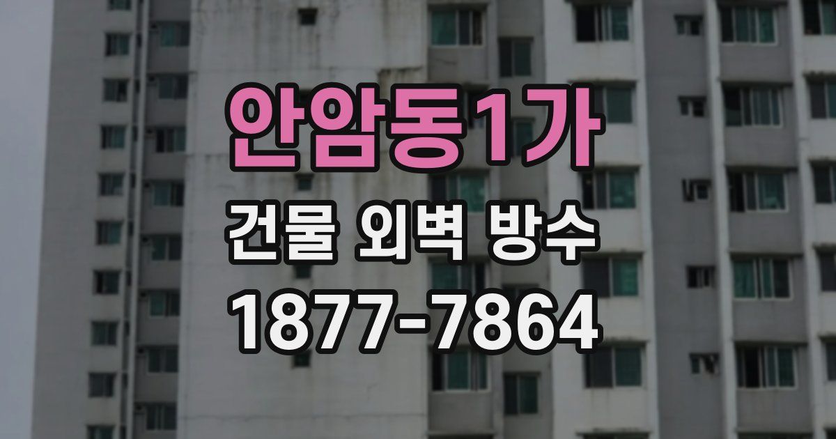 안암동1가 건물 외벽 방수