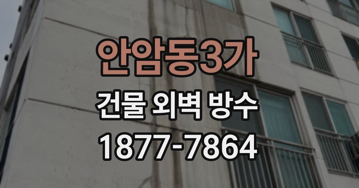 안암동3가 건물 외벽 방수