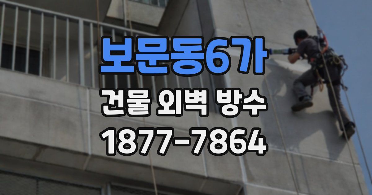 보문동6가 건물 외벽 방수