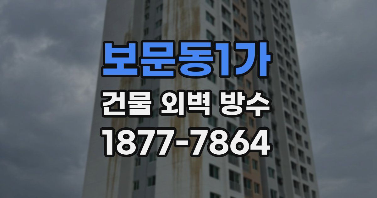 보문동1가 건물 외벽 방수